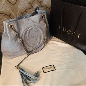 gucci bag with ostrich leather